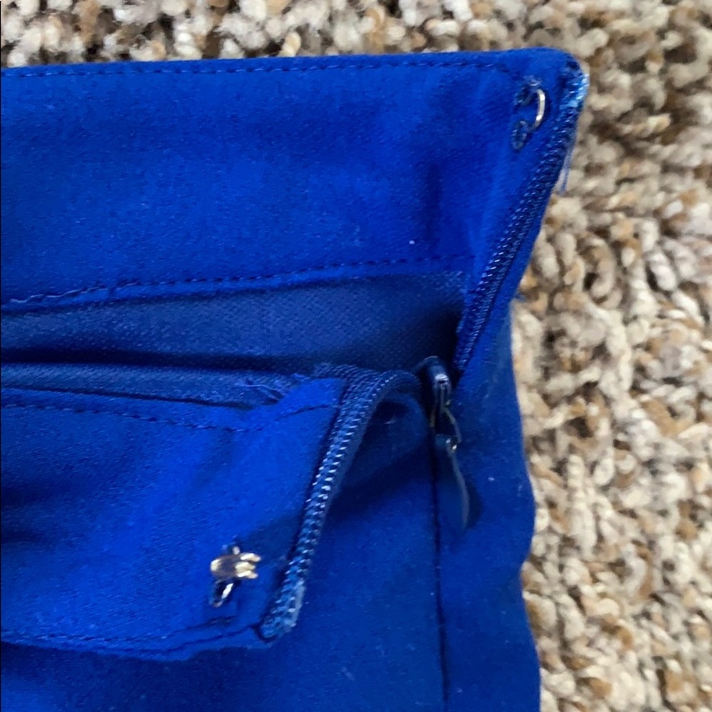 🎉HP🎉EUC Double Zero SIZE Small Trendy Scalloped Blue Shorts - Picture 4 of 4